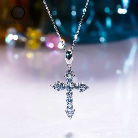 "5A Zircon Cross Pendant Necklace"